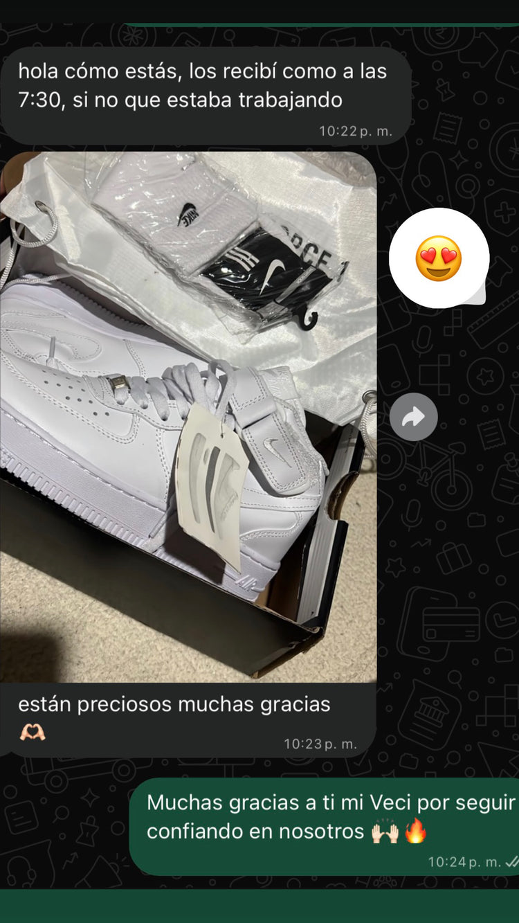 Pantallazo de un cliente de Street SMG: Están preciosos, muchas gracias