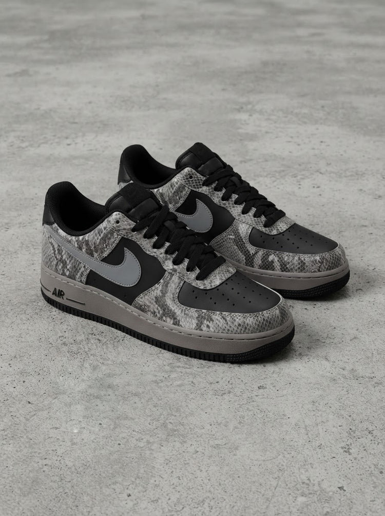 Nike Air Force 1 Low Snakeskin Negro/Gris