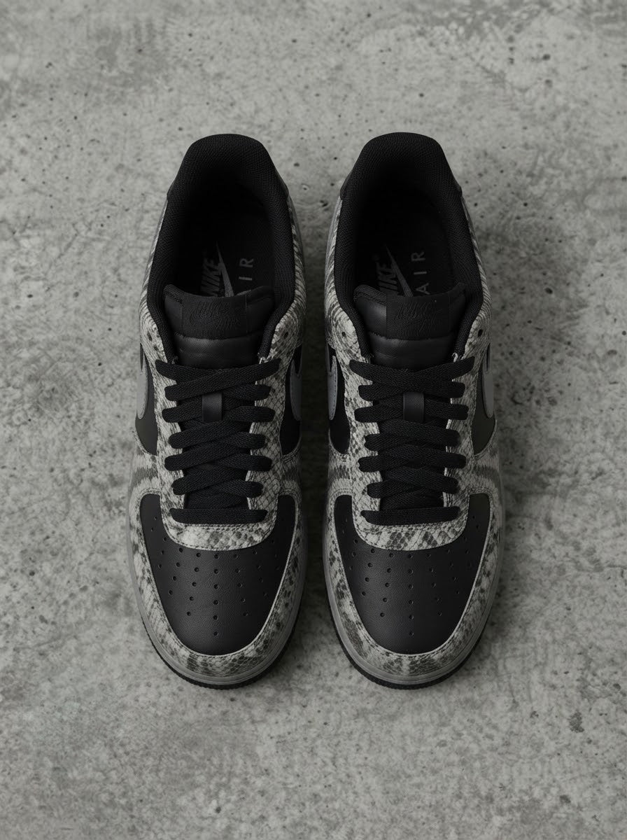 Nike Air Force 1 Low Snakeskin Negro/Gris