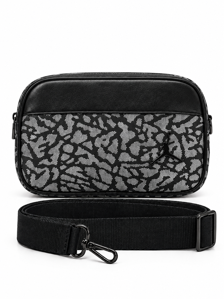 Bolso Crossbody Jordan Elephant Print Gris / Negro