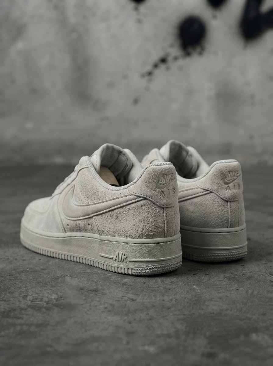 Nike Air Force 1 Low Gamuza Gris Claro