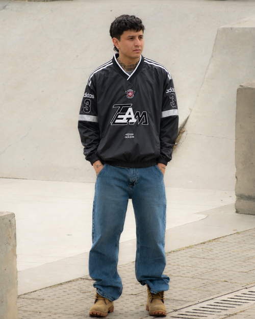 Chaqueta Adidas Team Vintage Negra Retro 90s