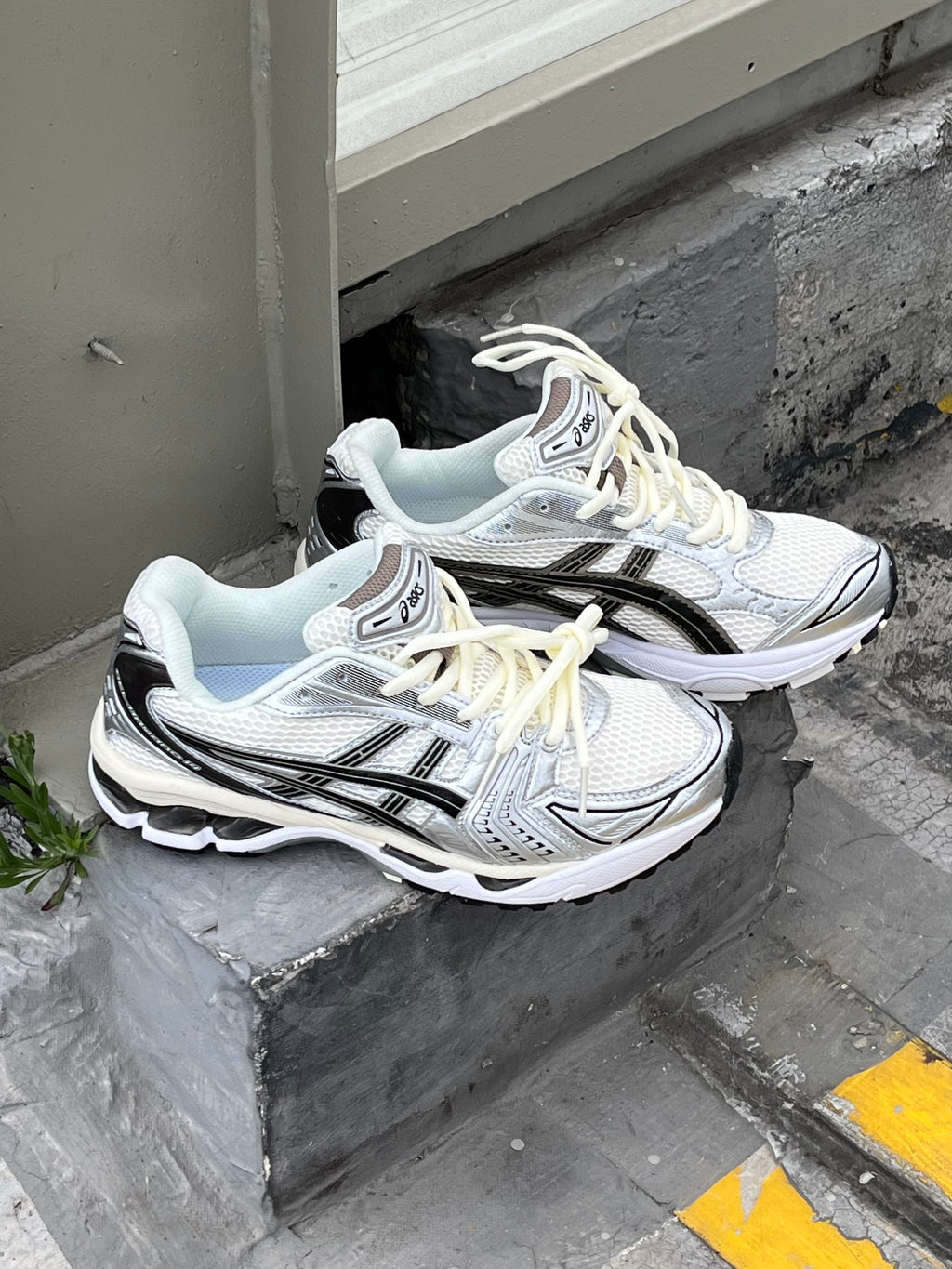 Ascis Gel Kayano 14 White Metallic Silver