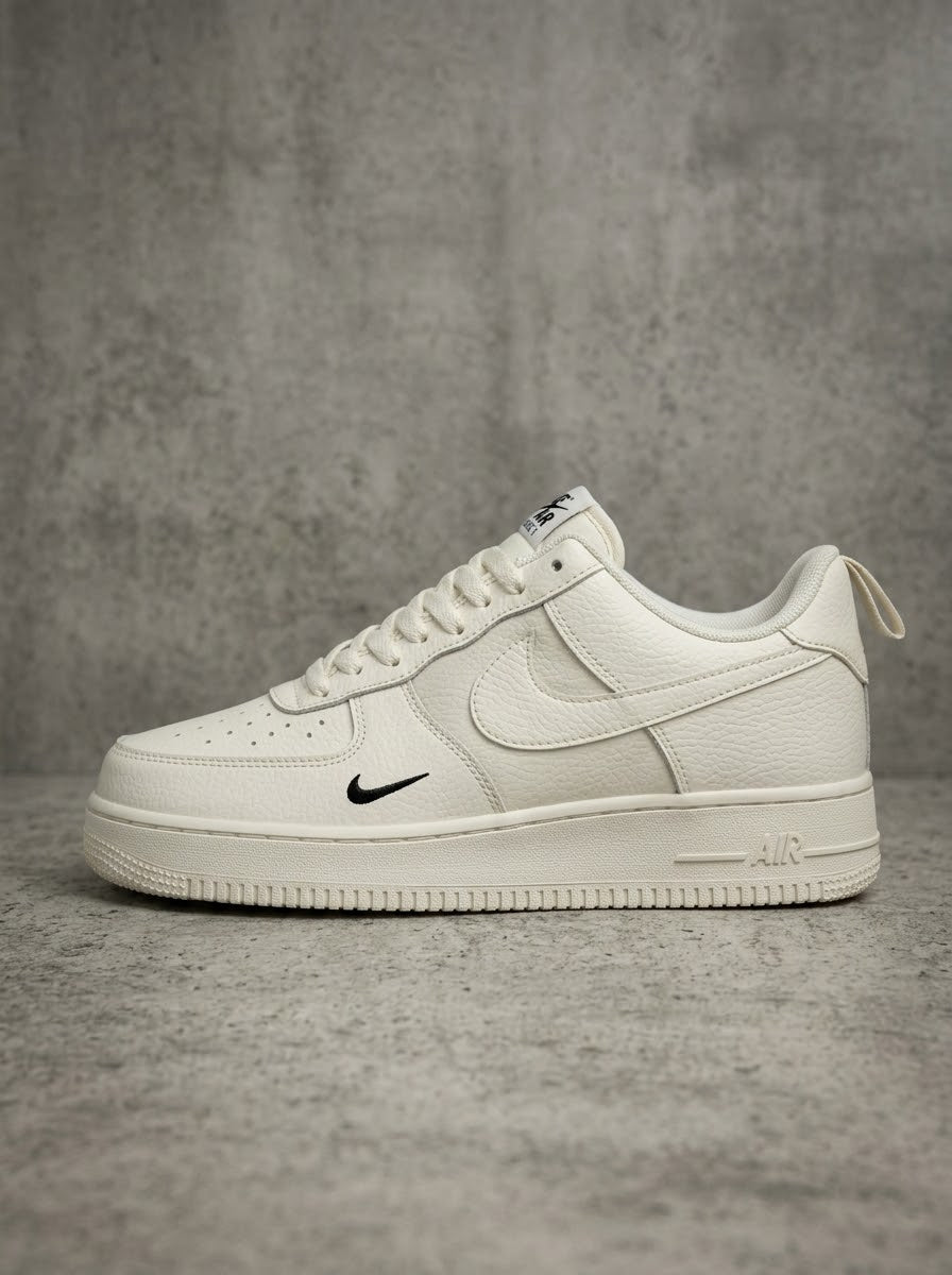 Nike Air Force 1 Low Crema/Negro con Pull-Tab Edición