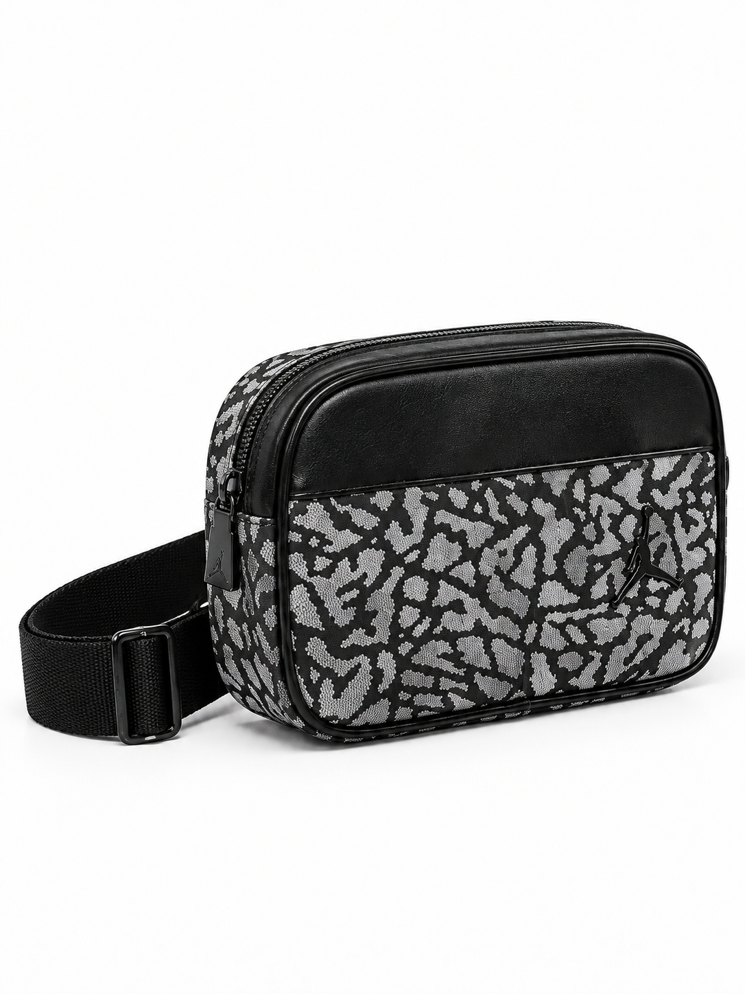 Bolso Crossbody Jordan Elephant Print Gris / Negro