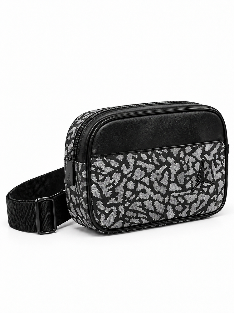 Bolso Crossbody Jordan Elephant Print Gris / Negro