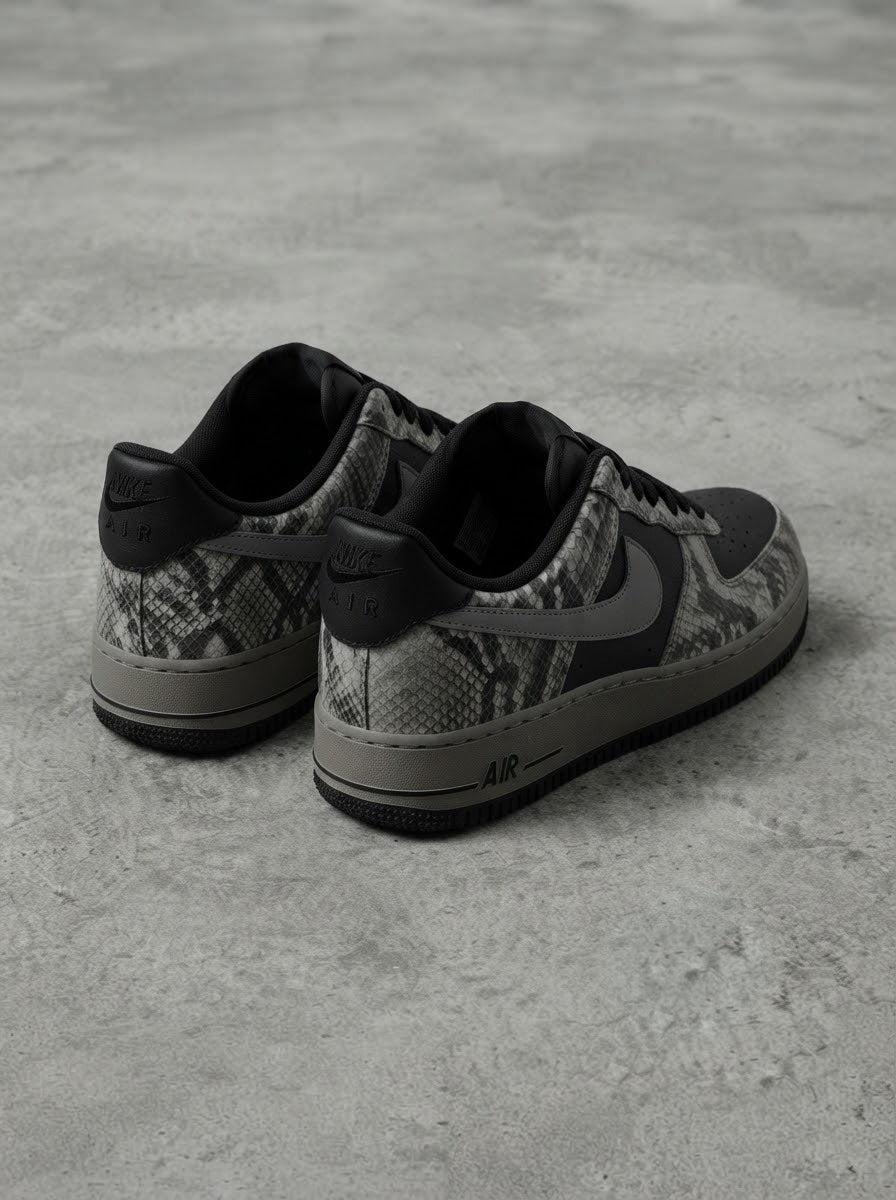 Nike Air Force 1 Low Snakeskin Negro/Gris