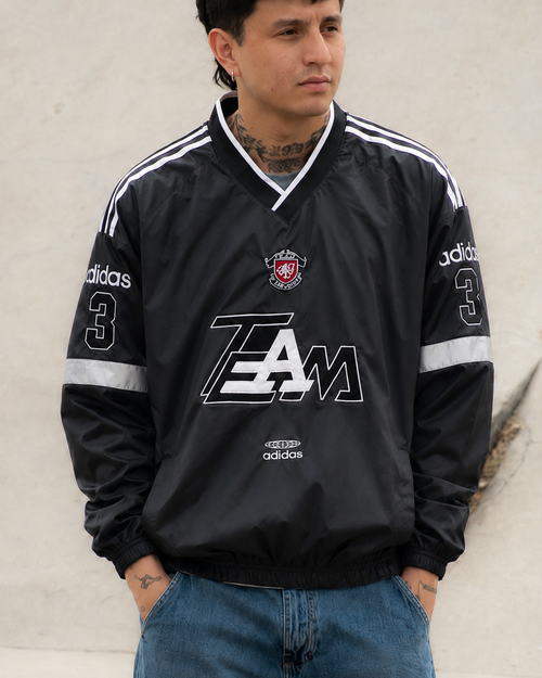 Chaqueta Adidas Team Vintage Negra Retro 90s