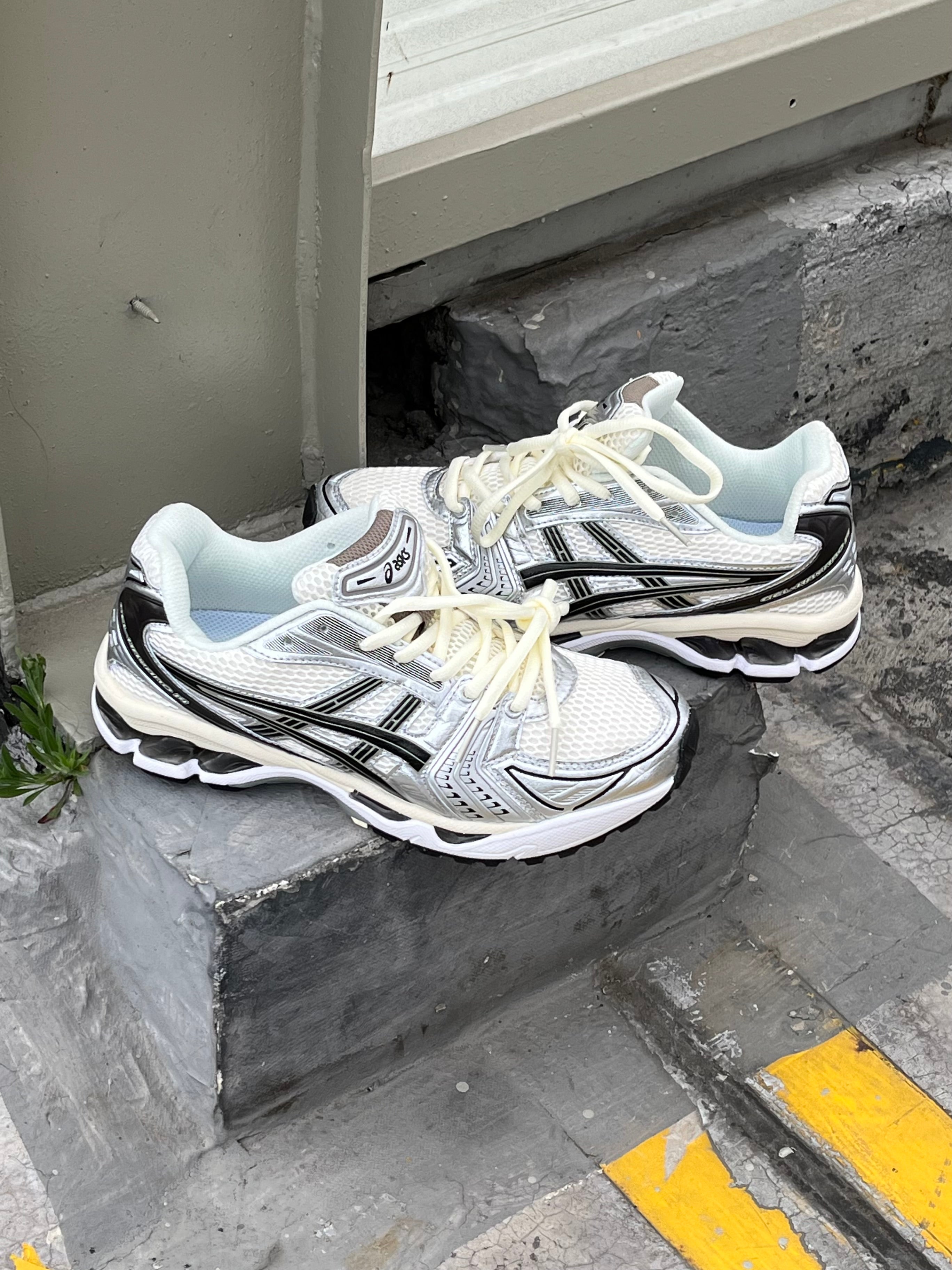 Ascis Gel Kayano 14 White Metallic Silver