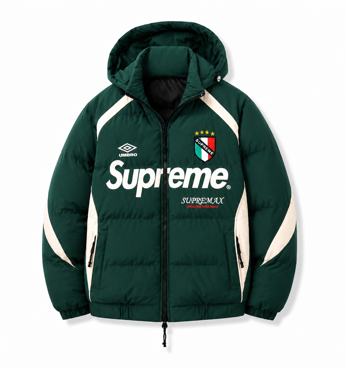 Chaqueta Puffer Umbro x Supreme Verde